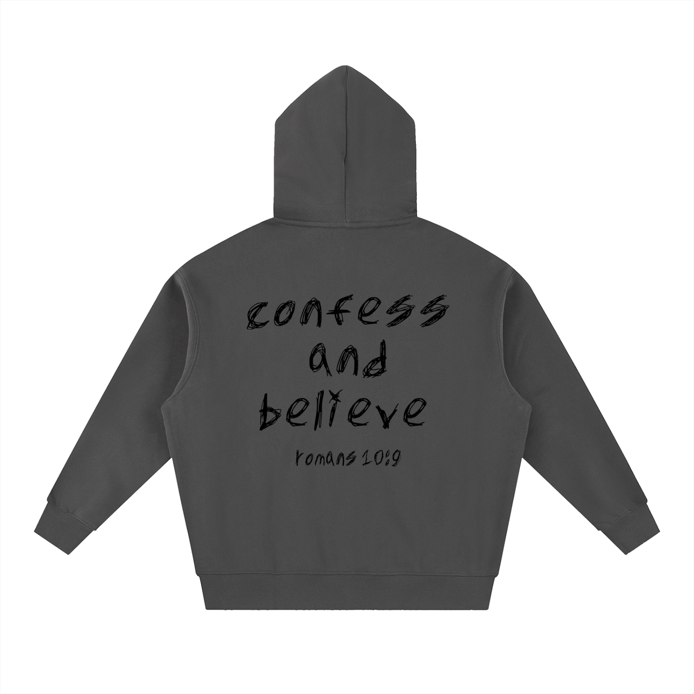 Wearing and Sharing Romans 10:9 Hoodie