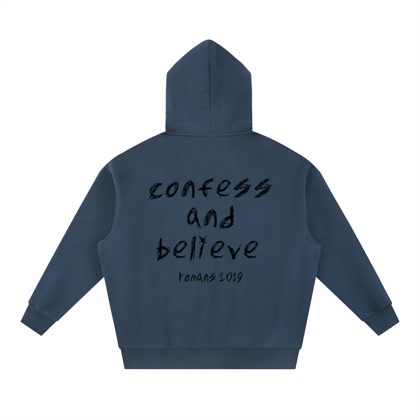 Wearing and Sharing Romans 10:9 Hoodie