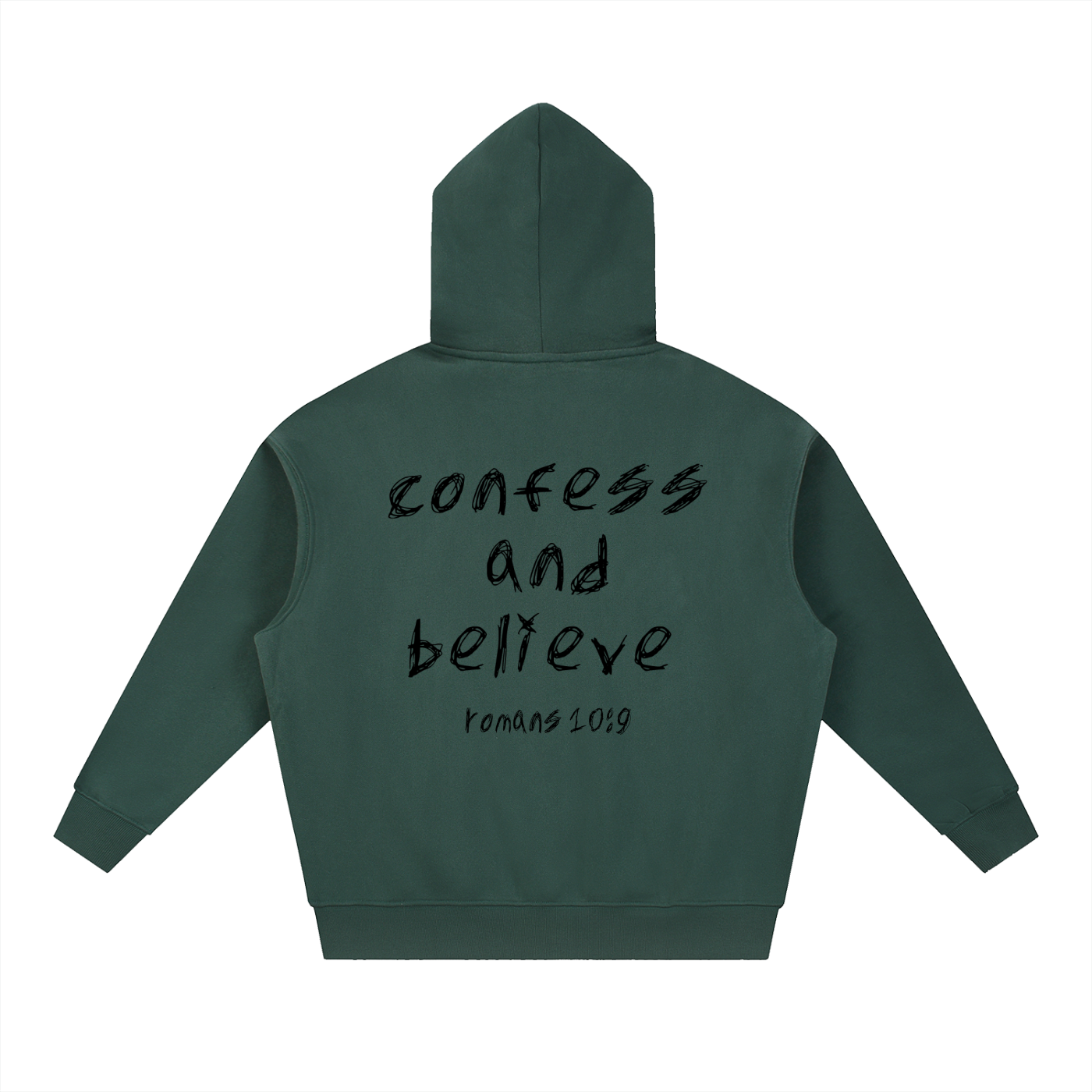 Wearing and Sharing Romans 10:9 Hoodie